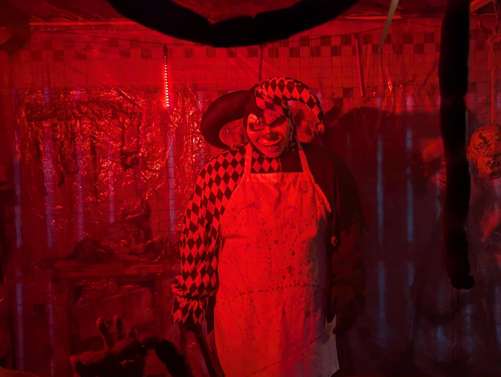 The Cromlish family on South Sweetbriar Lane in Springfield hosts a haunted house in their front yard for for trick-or-treaters. Contributed