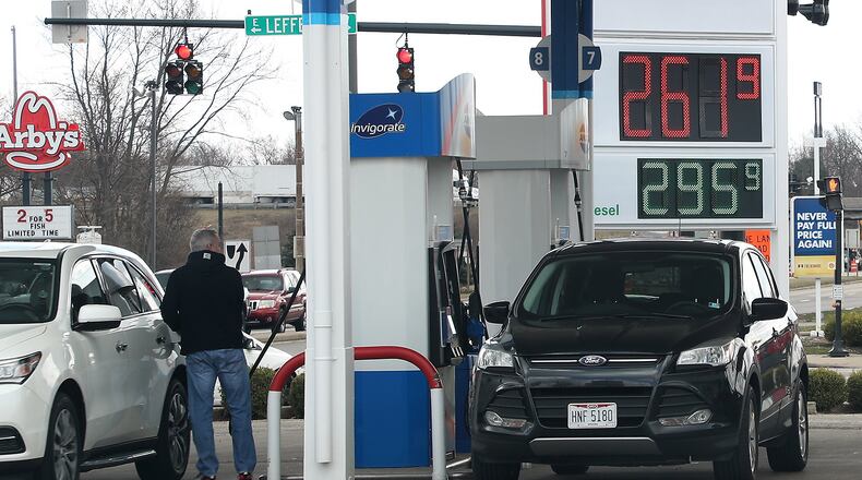 Gas prices are declining in wake of tensions between the U.S. and China. BILL LACKEY/STAFF