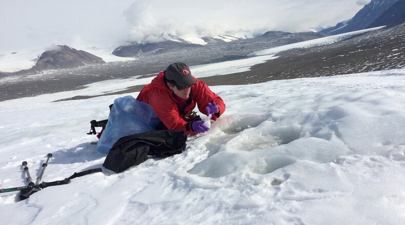 Wittenberg University assistant professor of geology and environmental science Dr. Sarah Fortner spent part of last winter in Antarctica studying the effects of climate change. Closer to home, she’s also working on a paper on the Ohio River. Contributed photo