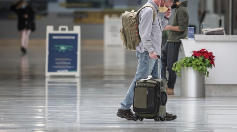 Jason Williams, from Georgia, traveled to Dayton Dec. 7, 2020 for work.
2020 may have been the most difficult year in the history of the Dayton International Airport is coming to a close, but improving passenger traffic volumes and promising vaccine candidates offer a ray of hope that 2021 will see growth and recovery.