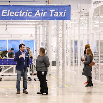 Joby Aviation held a reception and tour of its new plant near Dayton International Airport on Monday, Nov. 10. BRYANT BILLING/STAFF
