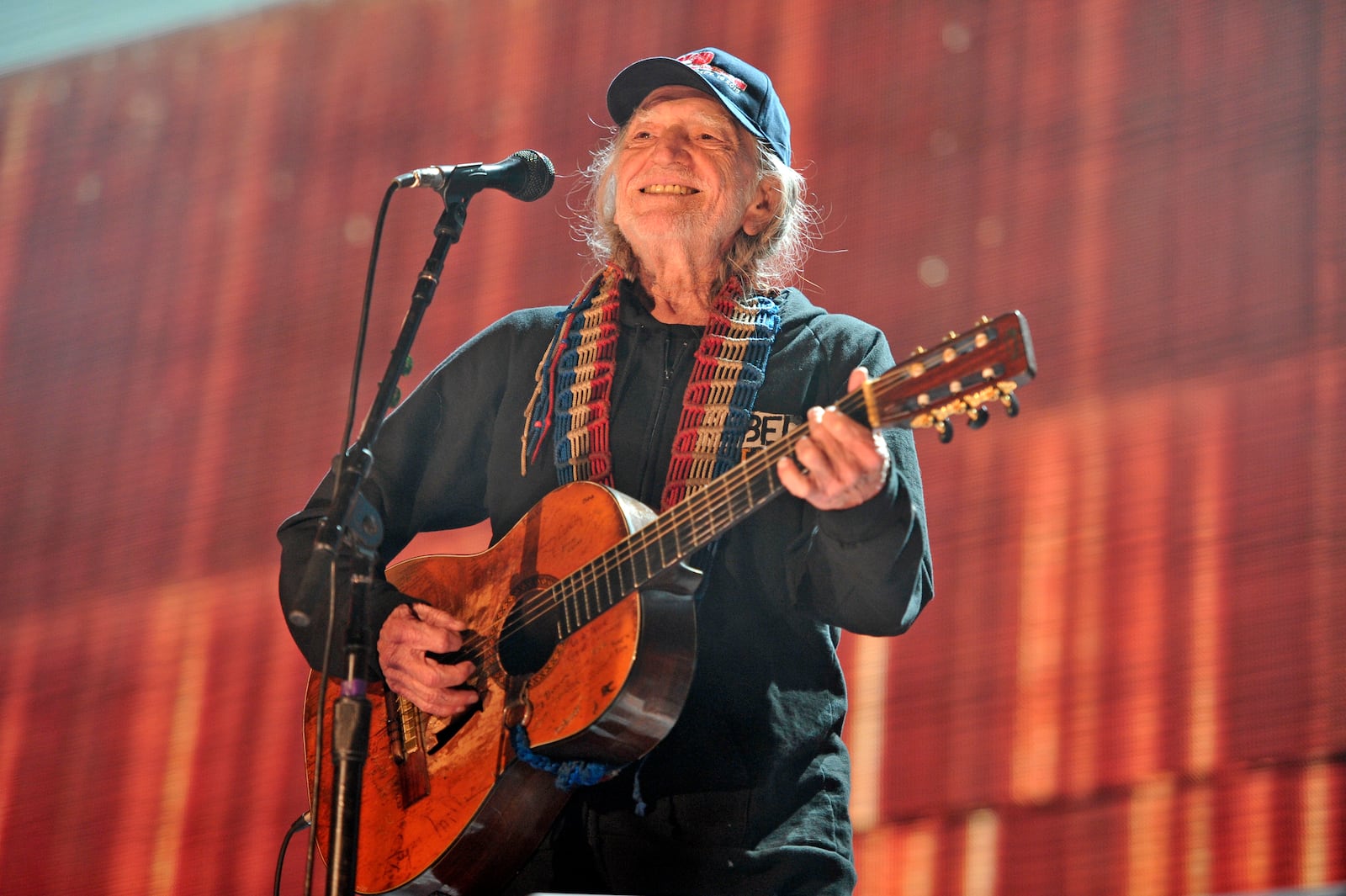 FILE - Willie Nelson performs at Farm Aid 30 in Chicago on Sept. 19, 2015. (Photo by Rob Grabowski/Invision/AP, File)