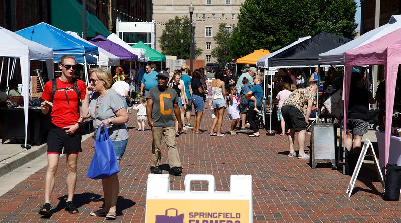 The Springfield Farmers Market's 19th season will open Saturday mornings, 9 a.m. to 12:30 p.m. through September between the Heritage Center of Clark County and the Myers Market. BILL LACKEY/STAFF