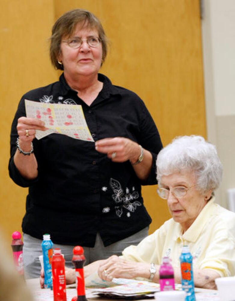 Seniors playing bingo