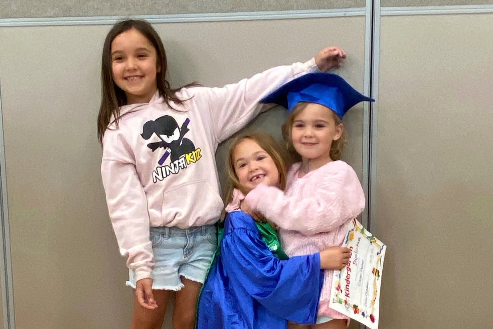 This undated photo provided by Whitney Decker shows Paityn, Olivia and Evelyn Decker. (Courtesy of Whitney Decker via AP)