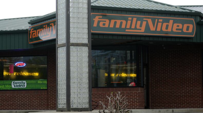 Family video is closing a location on Wayne Avenue in Dayton and another in New Carlisle. Pictured is the Fairfield Family Video location in Butler County, Ohio. MICHAEL D. PITMAN/STAFF