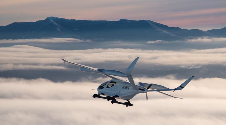 Beta Technologies flew its prototype Alia-250 eVTOL aircraft cross country to Springfield-Beckley Municipal Airport last week. Submitted