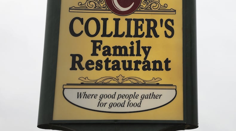 Collier’s Family Restaurant sign. BILL LACKEY/STAFF