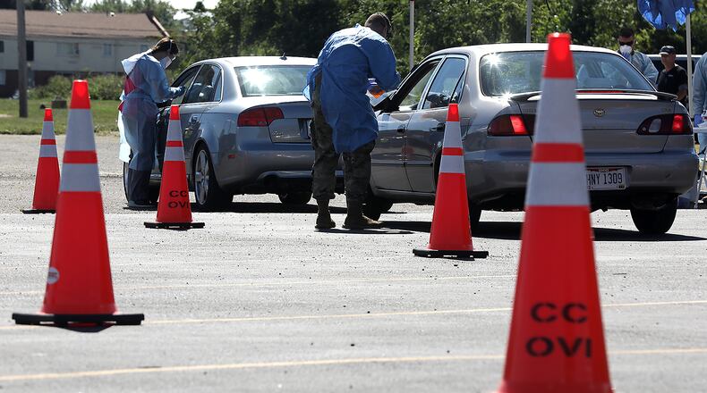 The Clark County Combined Health District in partnership with the Ohio Department of Health and Ohio National Guard hosted a free COVID-19 pop-up testing clinic on Sept. 18 at Life in Christ Community Church. BILL LACKEY/STAFF