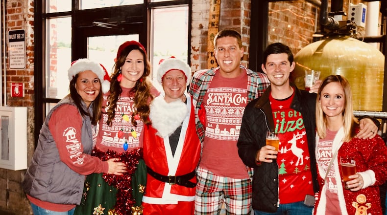Holiday and Santa costumes are encouraged, and attendees can win prizes for bringing in the most donations during SantaCon, going on 4-10 p.m. Saturday at Mother Stewart's Brewing Co. The event is free and family-friendly./Contributed