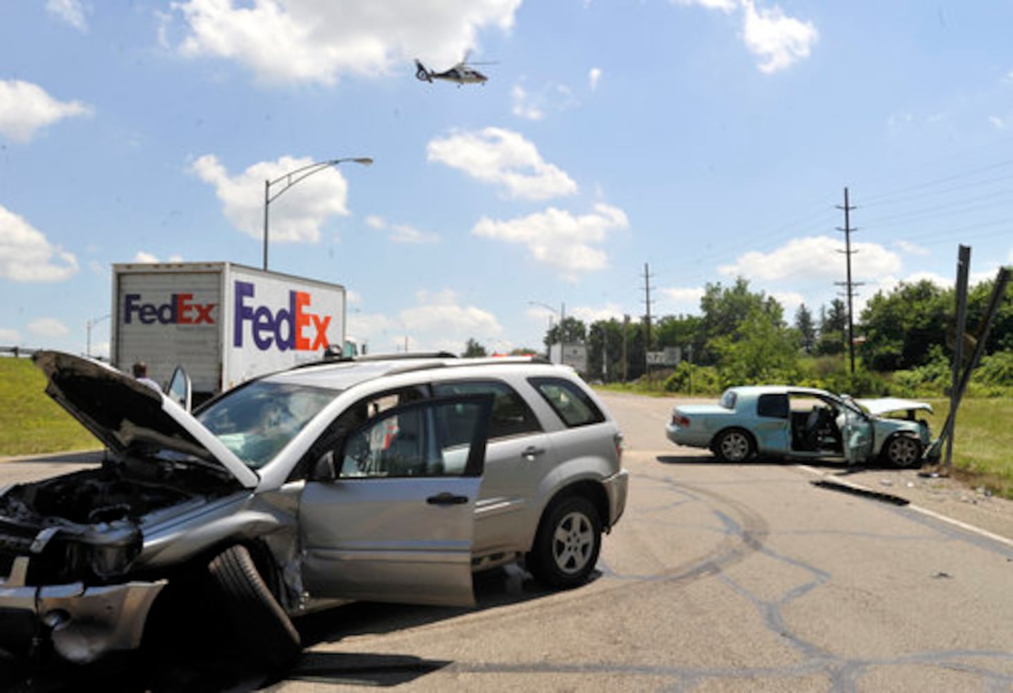 2 vehicle crash on Upper Valley Pike