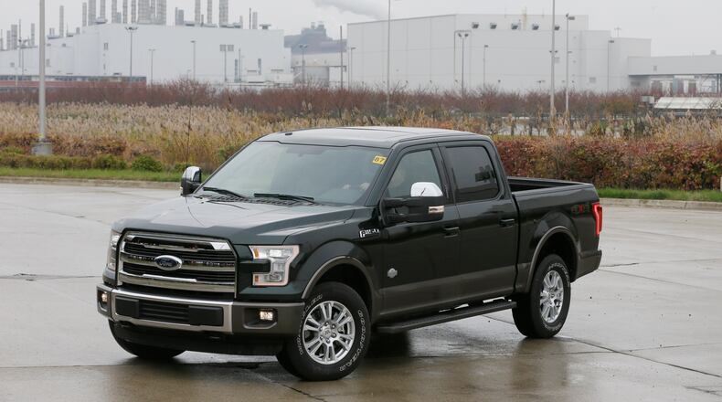 A Ford F-150 truck is seen at the Rouge Truck Plant in Dearborn, Michigan. (AP Photo/Carlos Osorio)