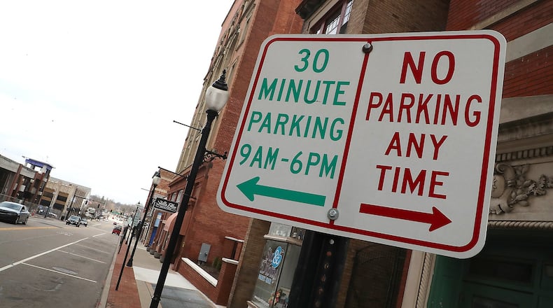 Springfield commissioners will vote to enter into a contract with a parking management company at the end of the month. Local officials are looking to implement paid parking in the downtown. BILL LACKEY/STAFF