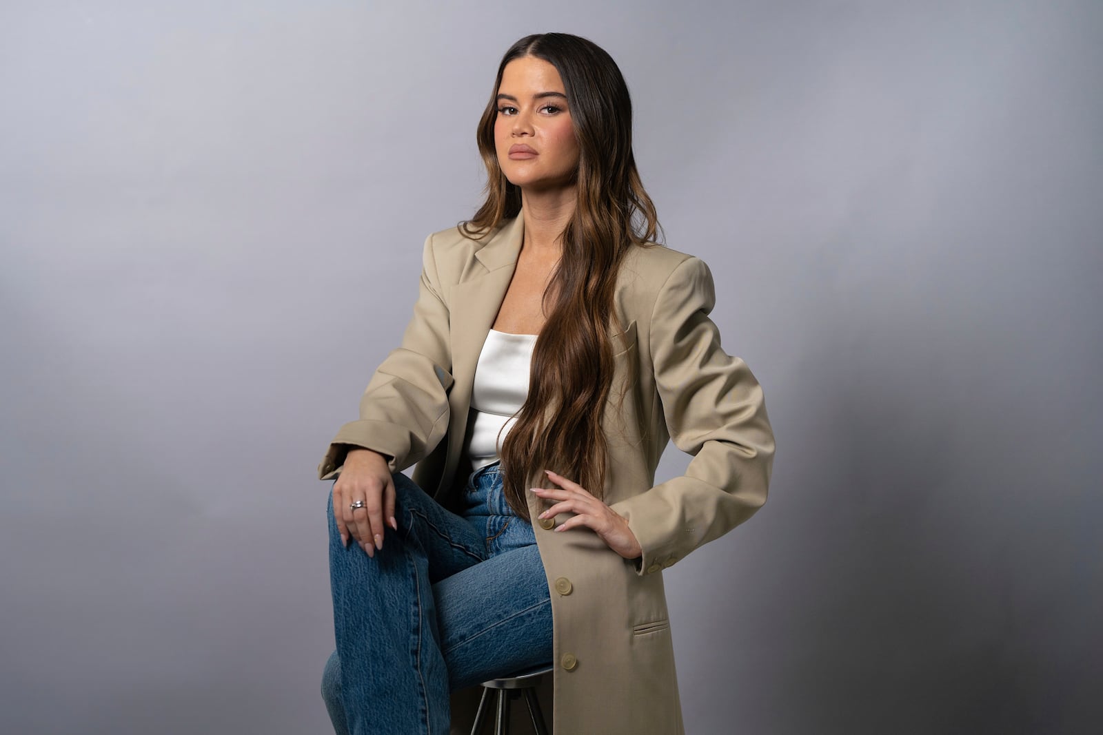 Maren Morris poses for a portrait on Wednesday, May 7, 2025, in New York. (AP Photo/Gary Gerard Hamilton)