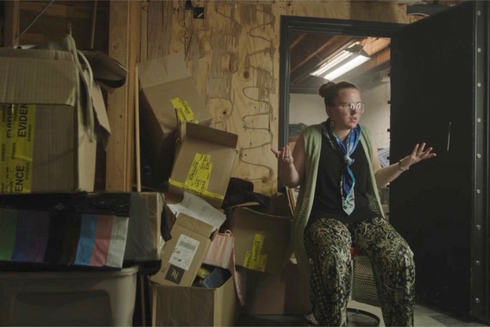 This image released by Peacock shows Victoria Heuermann in a scene from the documentary "The Gilgo Beach Killer: House of Secrets." (Peacock via AP)
