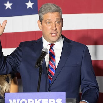 Tim Ryan, the Democratic former Congressman from northeast Ohio perhaps best known for his unsuccessful 2022 U.S. Senate challenge against JD Vance, announced Friday that he won’t challenge his party’s gubernatorial front-runner Amy Acton. (AP Photo/Phil Long)