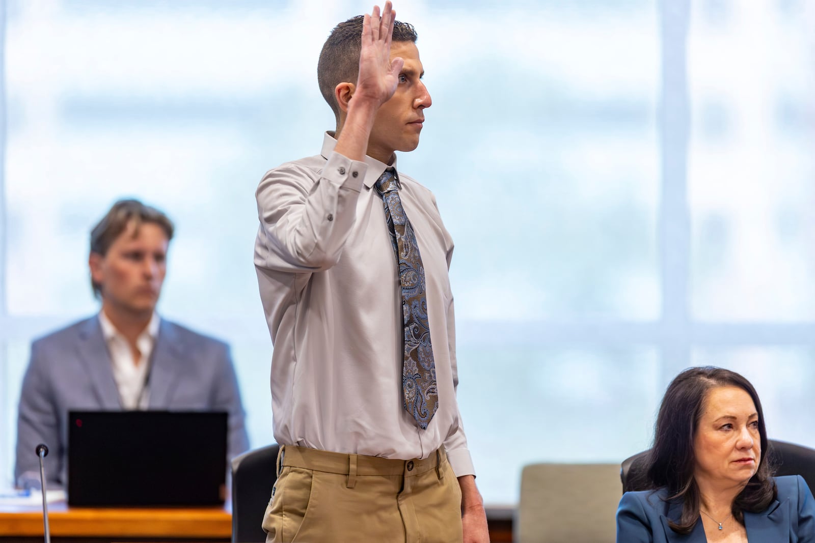 Brian Kohberger, charged in the murders of four University of Idaho students, appears at the Ada County Courthouse, Wednesday, July 2, 2025, in Boise, Idaho. (AP Photo/Kyle Green, Pool)