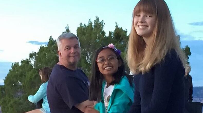 Shown here are Harold Rogers and his daughter, Impreza Rogers, with their foreign exchange student Freya Monteith from Australia. The family took a trip to the Grand Canyon in 2015.