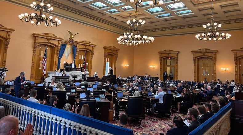 The Ohio Senate met on Thursday, June 15, 2023, to vote on the chamber's budget. AVERY KREEMER / STAFF
