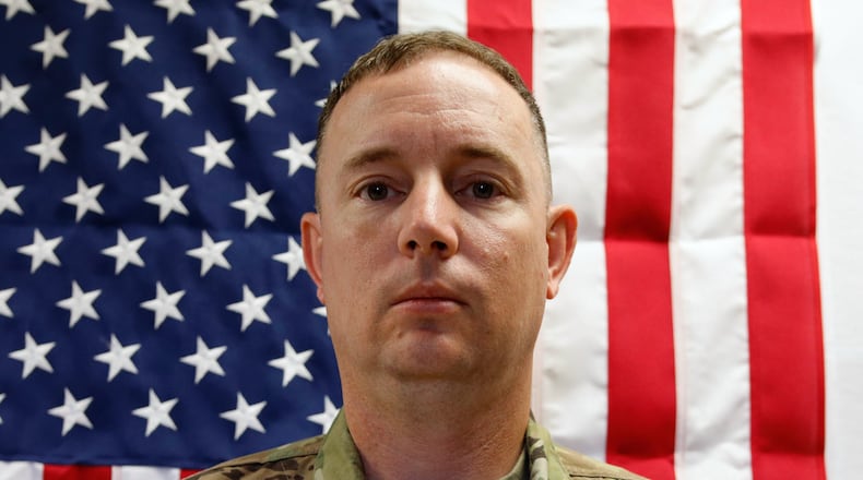 This image provided by the U.S. Army shows Maj. Jeffrey R. O'Brien, 45, of Indianola, Iowa, in this May 16, 2025, photo. (U.S. Amy via AP)