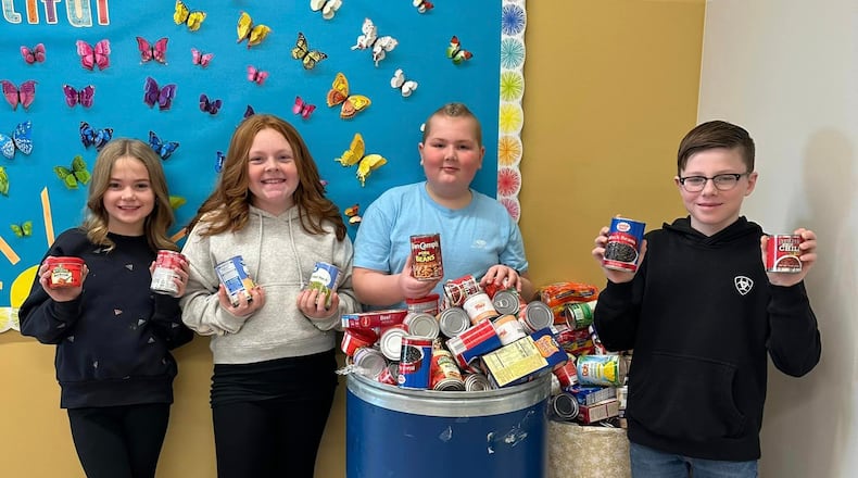 Clark-Shawnee Local School District held its annual Food Drive from Dec. 4-8 where they collected nonperishable food items and hygiene products for the Second Harvest Food Bank. Contributed