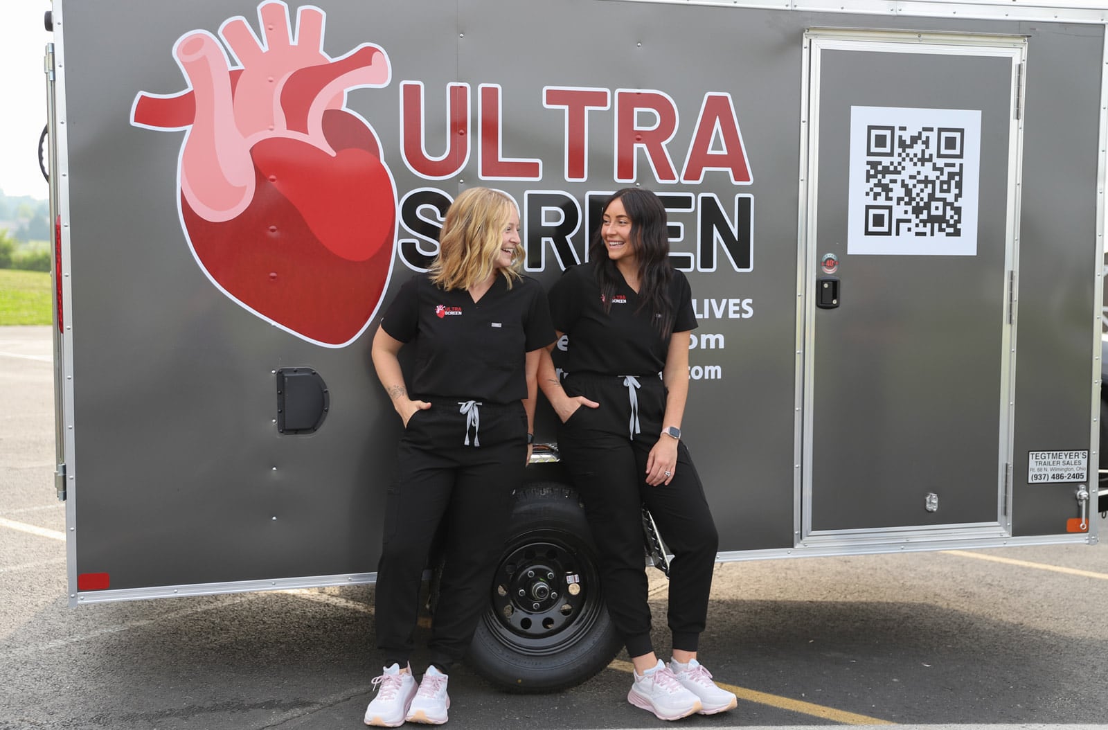 Registered cardiac sonographers Alyssa Souders (left) and Emma Beedy (right) are starting a new business, Ultrascreen, that will provide mobile cardiac screening services. Board-certified cardiologist Dr. Faiq Akhter (not pictured) will interpret the findings of the cardiac tests. ELIZABETH NEWMAN PHOTOGRAPHY/CONTRIBUTED