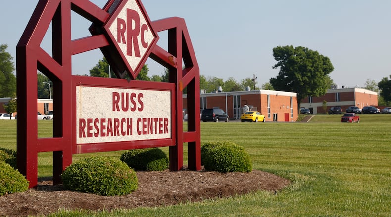 The Russ Engineering Center is tucked away in a quiet corner of Beavercreek Twp. The campus is owned by Ohio University through a limited liability company. —Staff Photo by Ty Greenlees