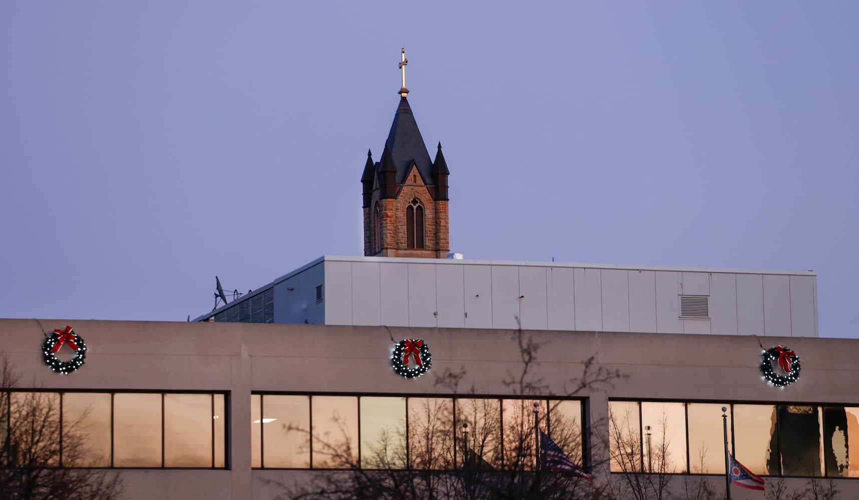 Christmas decorations around Springfield