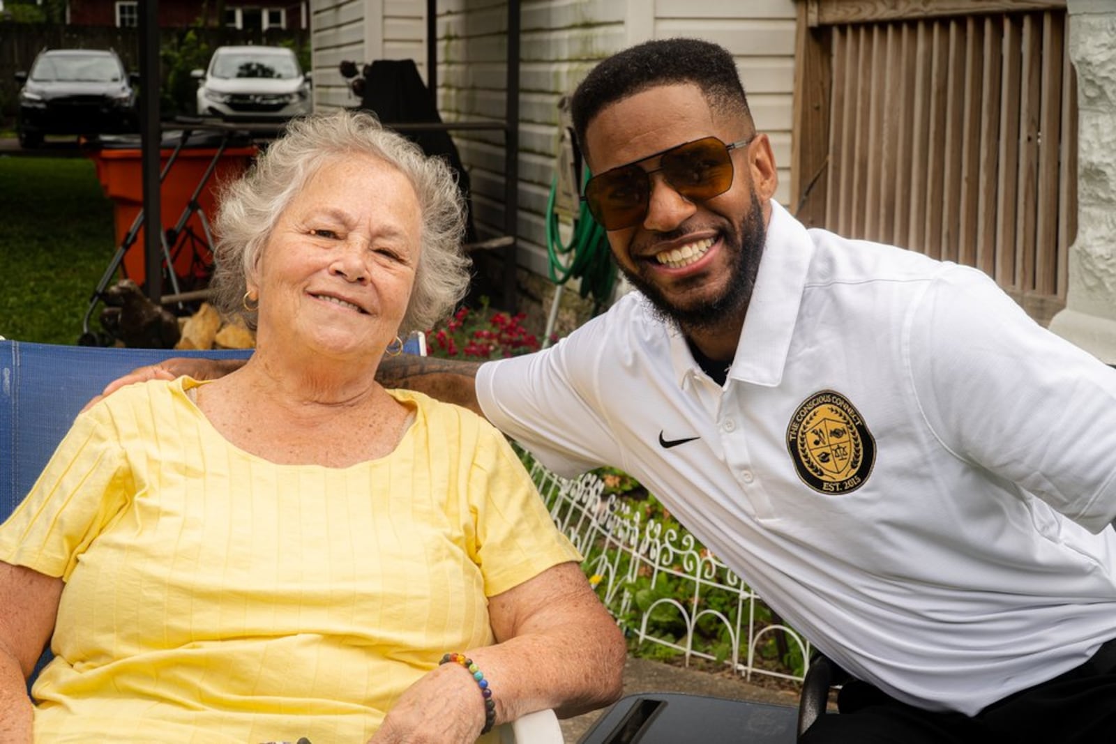 Mary Anne Riley and Karlos Marshall, co-founder co-executive director of The Conscious Connect CDC. Contributed