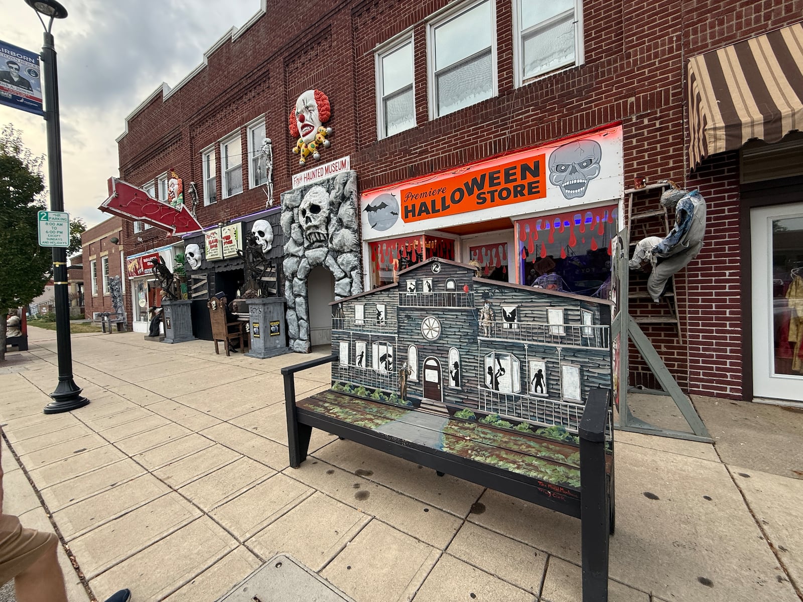 Businesses nearby the popular Foy's Halloween and Variety Store gearing up for another season. Photos by Alex Cutler