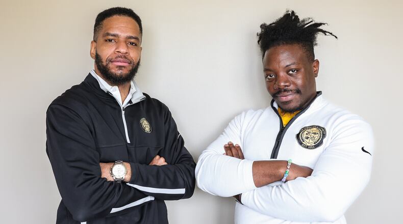 Karlos L. Marshall, left, and Moses B. Mbeseha are co-founders and co-executive directors of Conscious Connect Community Development Corporation. The organization is celebrating its 10-year anniversary. BRYANT BILLING / STAFF