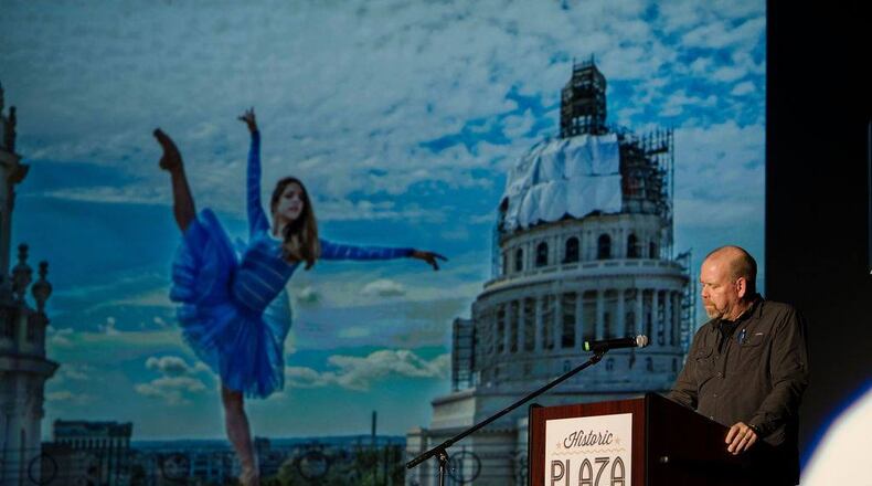 Judd Plattenburg discusses “Cuba Dancer” at a PechaKucha event. CONTRIBUTED