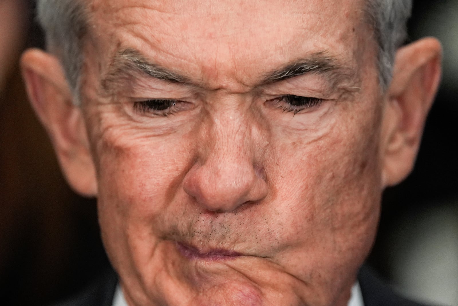 FILE - Federal Reserve Board Chairman Jerome Powell arrives before a Senate Committee on Banking hearing, June 25, 2025, on Capitol Hill in Washington. (AP Photo/Julia Demaree Nikhinson, File)