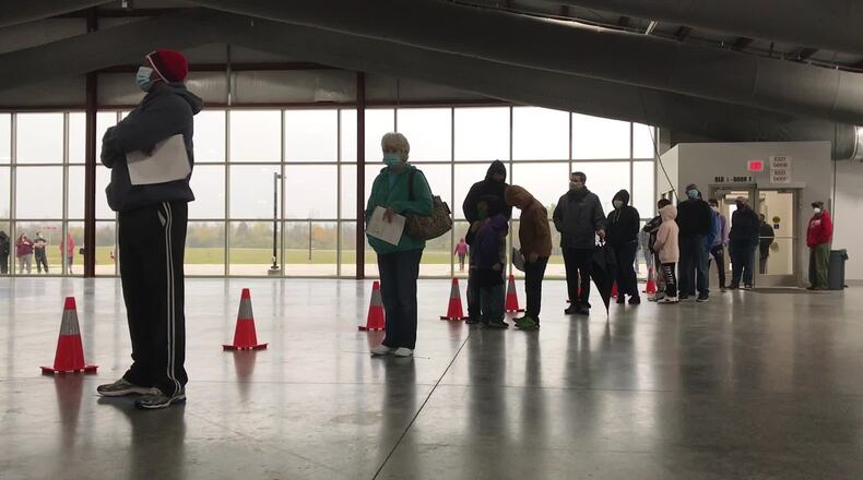 Free coronavirus testing was available at the Montgomery County Fairgrounds on Monday, Oct. 19, 2020.