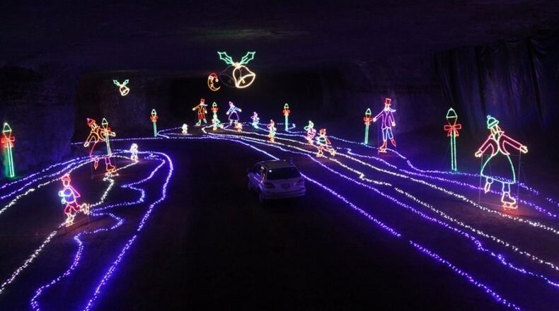 Until Jan. 4, visitors to Lights Under Louisville in Kentucky will have the opportunity to take in one of the largest underground holiday lights displays in the country.
