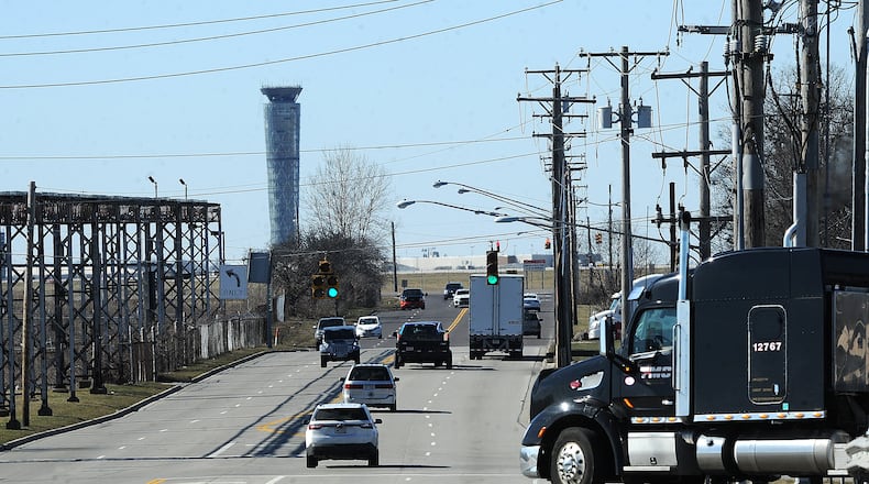 A 2023 file photo of traffic on busy Northwoods Boulevard.