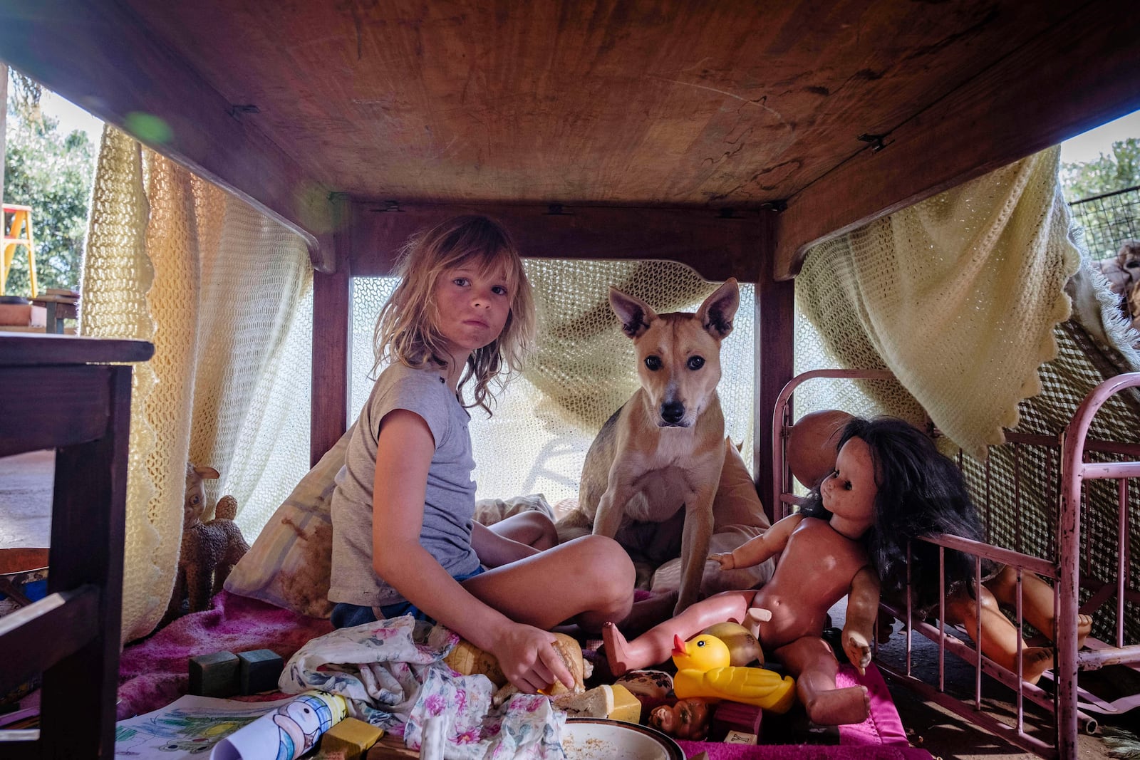This image released by Sony Pictures Classics shows Lexi Venter in a scene from "Don’t Let’s Go to the Dogs Tonight." (Coco Van Oppens/Sony Pictures Classics via AP)
