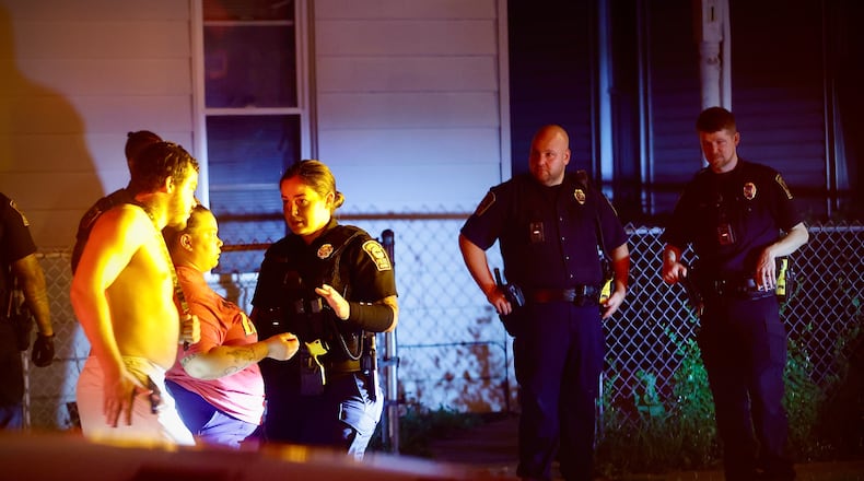 Springfield police were investigating a triple-shooting on York Street near Kenton Street late on Saturday, August 3, 2024. MARSHALL GORBY\STAFF
