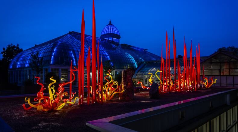 Chihuly’s “Red Reeds” on display at Franklin Park Conservatory in Columbus. CONTRIBUTED/CHIHULY STUDIO