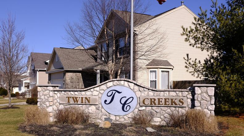 The Twin Creeks subdivision on New Carlisle Pike. The 2016 budget includes $87,000 the city has to pay on debt for the defunct housing development. Bill Lackey/Staff