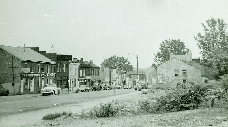 This street view of East Main from the 1960s shows the longstanding Bretney tannery business. PHOTO COURTESY OF THE CLARK COUNTY HISTORICAL SOCIETY