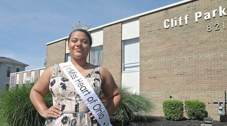 Diamond Coleman, the reigning Miss Heart of Ohio and a truancy officer at Cliff Park High School in Springfield, is competing in the upcoming Miss Ohio pageant. BILL LACKEY/STAFF