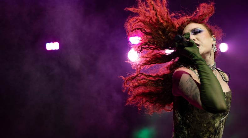 Chappell Roan performs in London on Sept. 20, 2024. (Photo by Scott A Garfitt/Invision/AP)