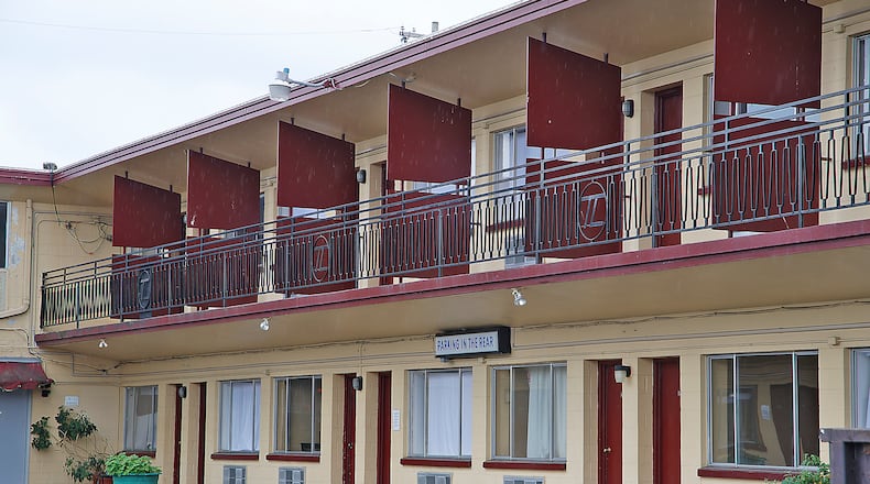 The Executive Inn shelter Wednesday, Sept. 27, 2023. BILL LACKEY/STAFF