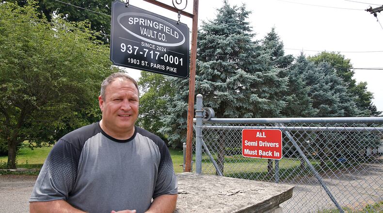 George Hinkle is the owner of Springfield Vault Company. BILL LACKEY/STAFF