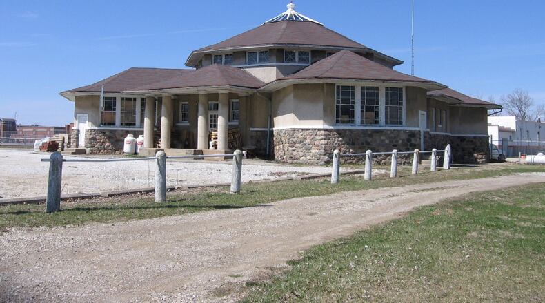 This modern photo of Olive Branch High School shows the hitching rails where horses were tied while the teachers and children were in school. In the late 1950’s, students used these as monkey bars. Courtesy Photo Olive Branch School Preservation Society