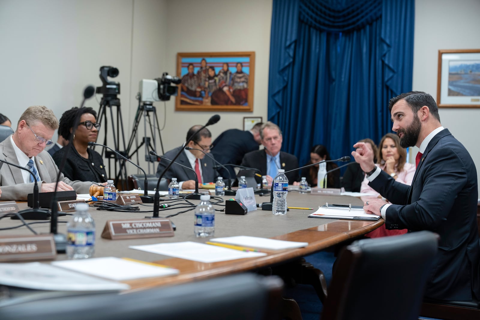 Cam Hamilton acting administrator of the Federal Emergency Management Agency testifies before the House Committee on Appropriations dubcommittee on Homeland Security oversight hearing of FEMA on Capitol Hill in Washington, Wednesday, May 7, 2025. (AP Photo/Jose Luis Magana)