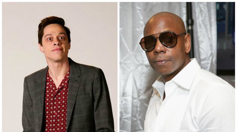 Pete Davidson spent some time at the home of David Chappelle near Yellow Springs just before Christmas, according to national news reports. (Sources: People, Getty images)