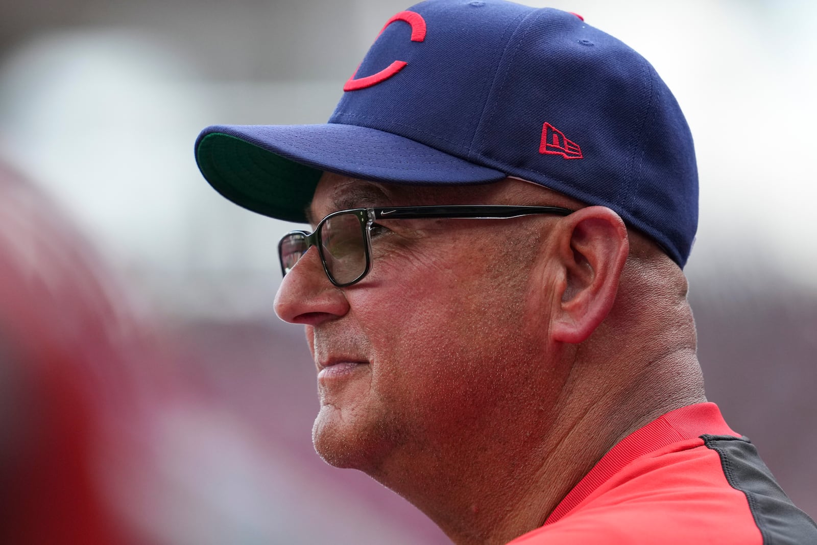 Cincinnati Reds manager Terry Francona looks on from the dugout during the sixth inning of a baseball game against the Tampa Bay Rays, Sunday, July 27, 2025, in Cincinnati. (AP Photo/Jeff Dean)