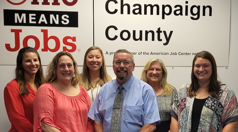 A group photo of the Champaign County OhioMeansJobs team involved in providing veteran services. Submitted